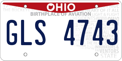 OH license plate GLS4743