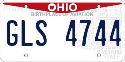 OH license plate GLS4744