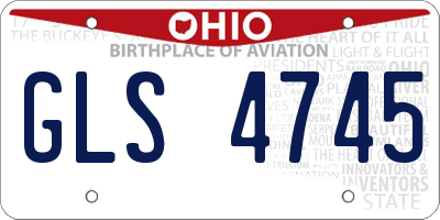OH license plate GLS4745