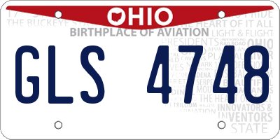 OH license plate GLS4748