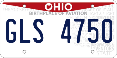 OH license plate GLS4750