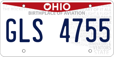 OH license plate GLS4755