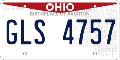 OH license plate GLS4757