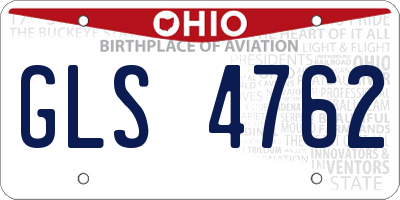 OH license plate GLS4762
