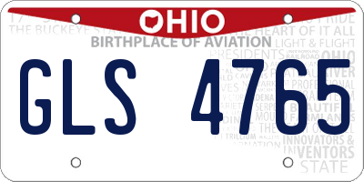 OH license plate GLS4765