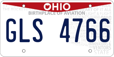 OH license plate GLS4766