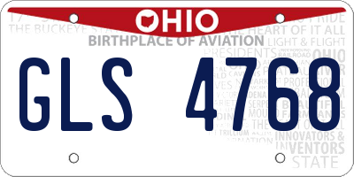 OH license plate GLS4768