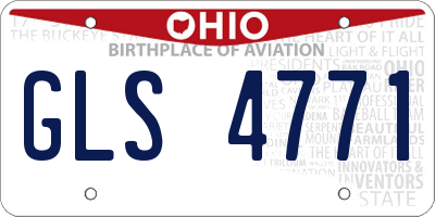 OH license plate GLS4771
