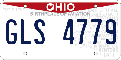 OH license plate GLS4779