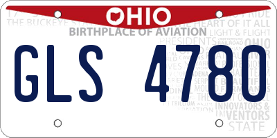 OH license plate GLS4780