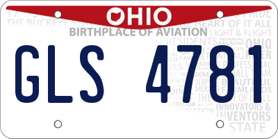 OH license plate GLS4781