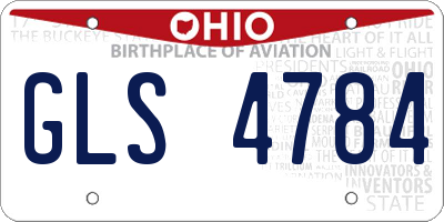 OH license plate GLS4784