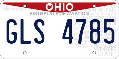 OH license plate GLS4785