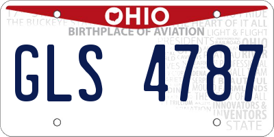 OH license plate GLS4787