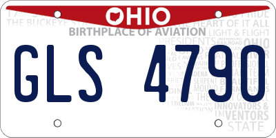OH license plate GLS4790