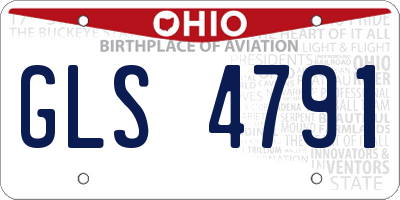 OH license plate GLS4791