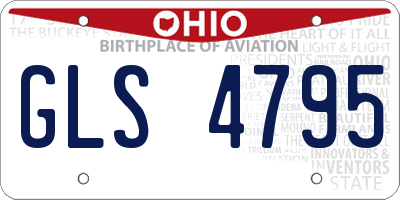 OH license plate GLS4795