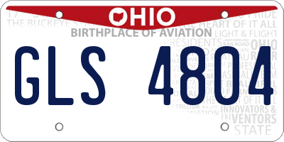 OH license plate GLS4804