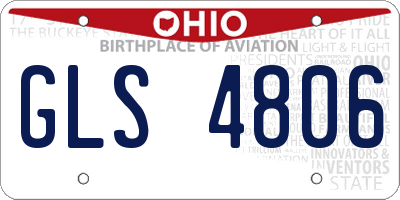 OH license plate GLS4806