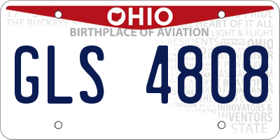 OH license plate GLS4808