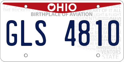 OH license plate GLS4810