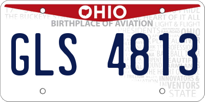 OH license plate GLS4813