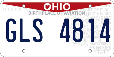 OH license plate GLS4814