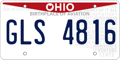 OH license plate GLS4816