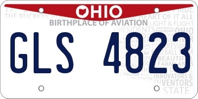 OH license plate GLS4823