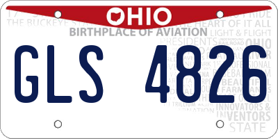 OH license plate GLS4826