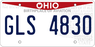 OH license plate GLS4830