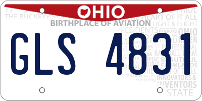 OH license plate GLS4831