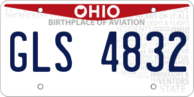 OH license plate GLS4832