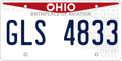 OH license plate GLS4833