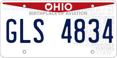 OH license plate GLS4834