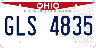 OH license plate GLS4835