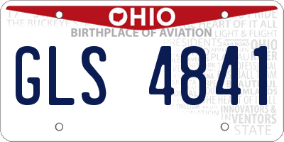 OH license plate GLS4841