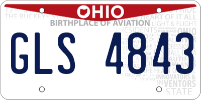 OH license plate GLS4843