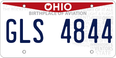 OH license plate GLS4844