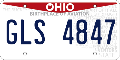 OH license plate GLS4847