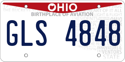 OH license plate GLS4848