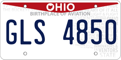 OH license plate GLS4850