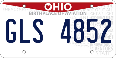 OH license plate GLS4852