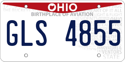 OH license plate GLS4855