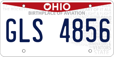 OH license plate GLS4856