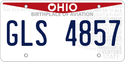 OH license plate GLS4857