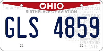 OH license plate GLS4859