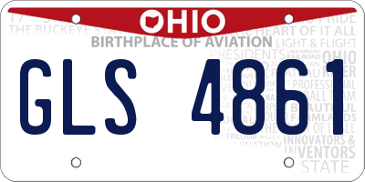 OH license plate GLS4861