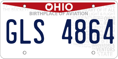 OH license plate GLS4864