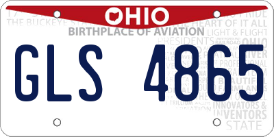 OH license plate GLS4865